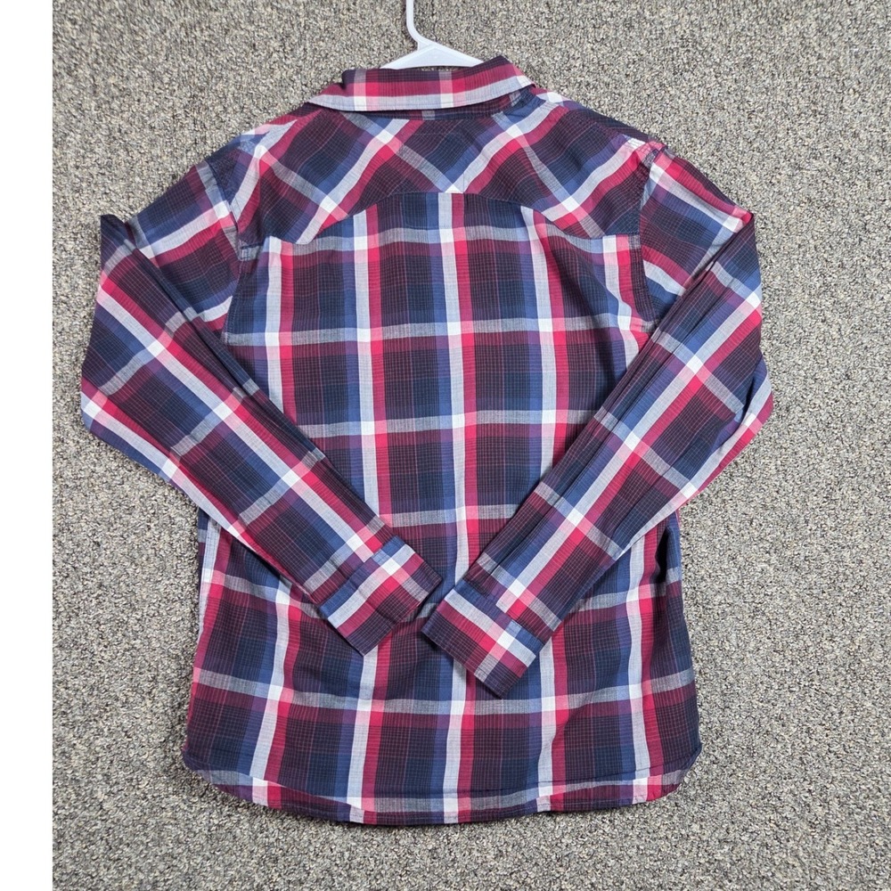 Levi Strauss Pearl Snap Shirt Mens M Red Plaid Western Cotton Blend Casual 0386 - Picture 4 of 9